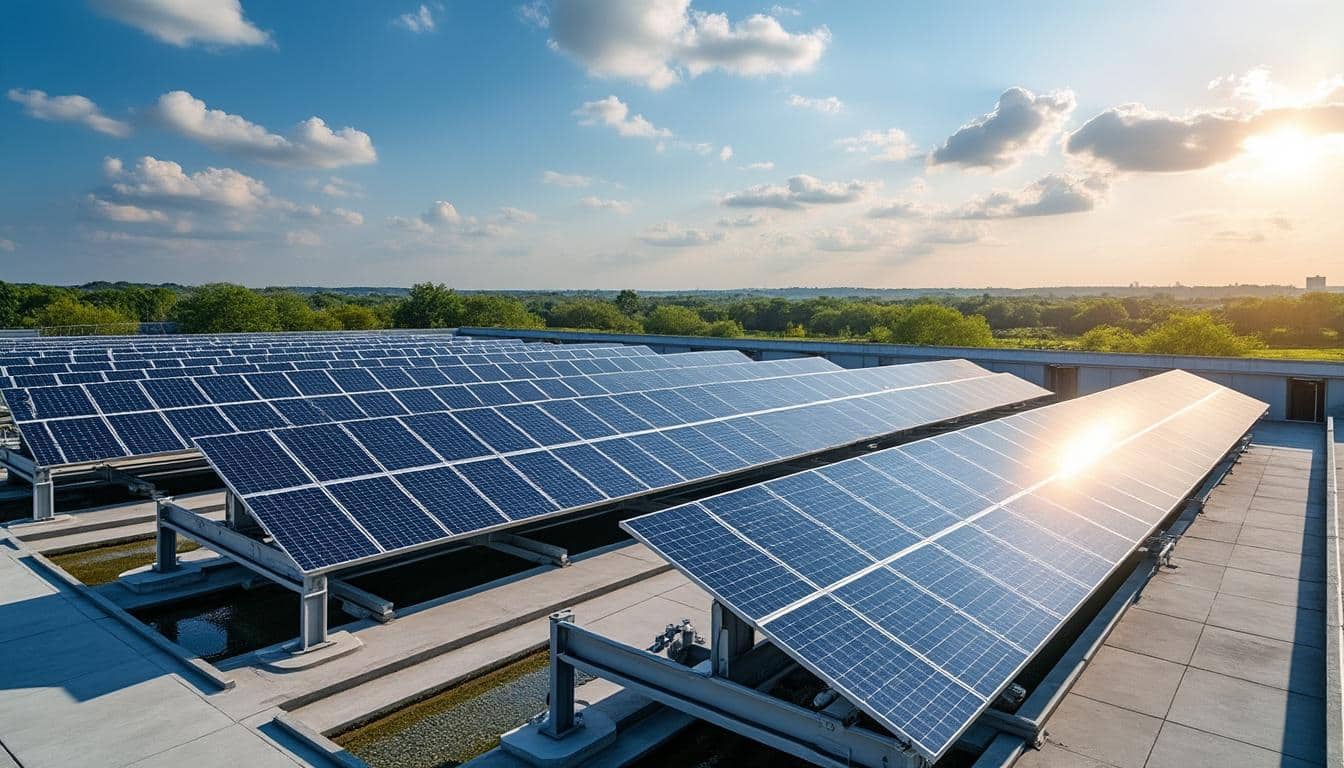 en seine-maritime, greenyellow transforme une station d'épuration en utilisant l'énergie solaire pour une électrification durable et écologique.